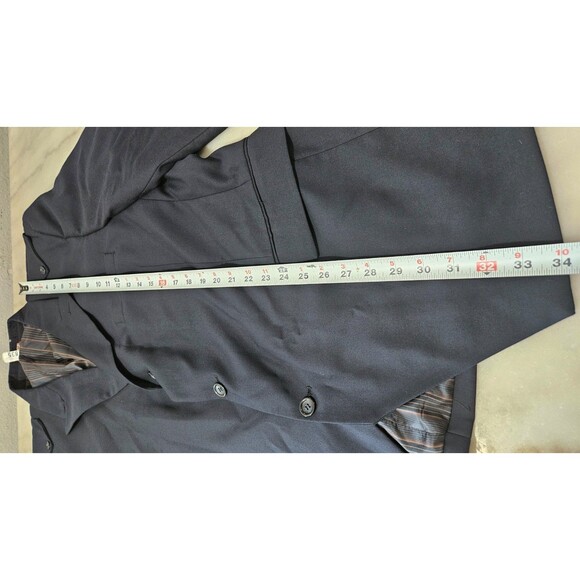 Caravelli Fusion Black Long Sleeves 3 Button Men's Coat Jacket Size 46R - Picture 11 of 15